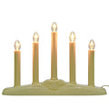 Clear 5 Light Electric Window Candle Lamp - Christmas Holiday Decor - Ivory Base