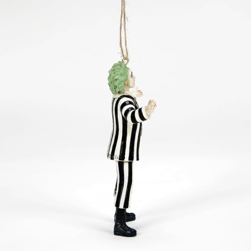 Beetlejuice Jim Shore Hanging Ornament - Hand-Painted Resin Figurine, Halloween Home Decor