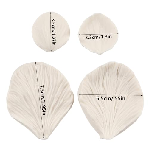 Flower Silicone Veining Mold Peony Petal Set B - Food-Grade Cake Decor