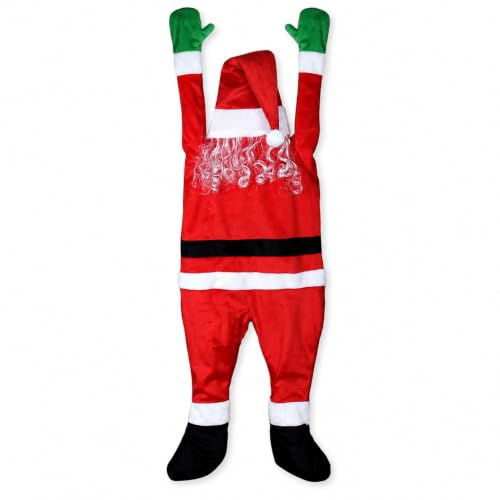 Large Outdoor Hanging Santa Claus Christmas Decor - Life Size Holiday Ornament