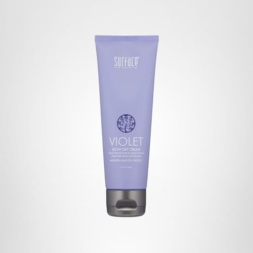 Surface Hair - Pure Blonde Violet Blow Dry Cream - Tones, Brightens & Protects Hair - 4 fl oz