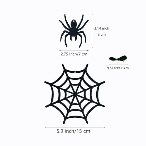30 PCS Felt Spider Web Decorations Halloween Hanging Ornaments Bulk Set