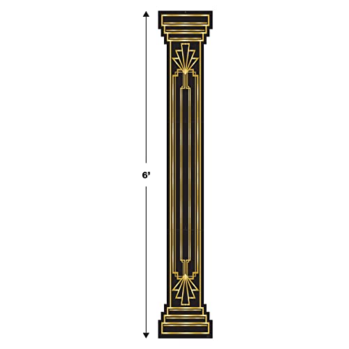 Great 20's Column Pull-Down Cutouts - 4 Pack Art Deco Roaring 20s Decorations