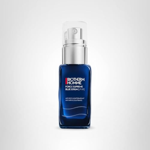 Biotherm Force Supreme Blue Serum [LP-XR] for Men, With 35 Nutrients for Skin Regeneration, Pro-Xylane for Firmness, Ultra-Resurfacing Pro-Retinol and Peptides Fractions for Definition, 2 Fl. Oz.