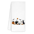 Halloween Cat Pumpkin Kitchen Towels - Tea & Hand Towels, 16x24 in