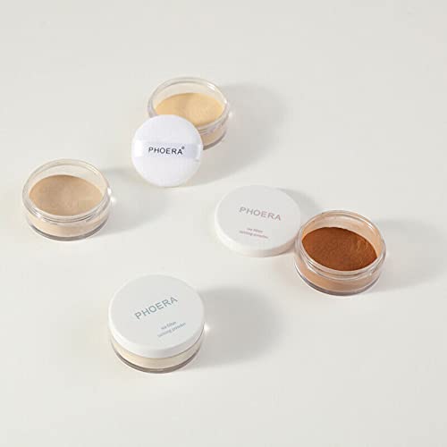 Translucent Matte Face Powder with Puff - Long Lasting, Photo & Flash Tested - 02 Cool Beige