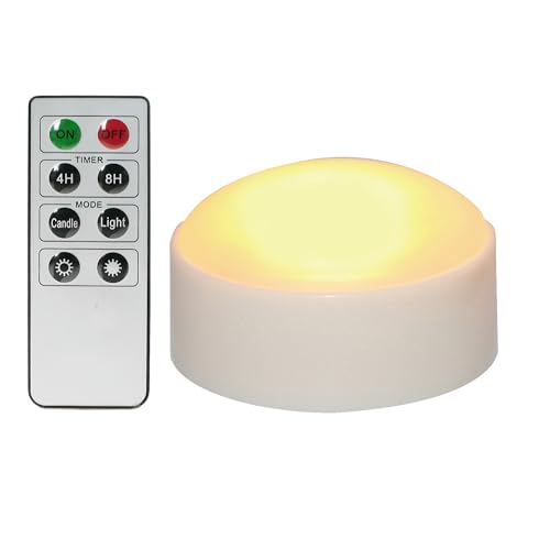 Halloween Battery LED Jack-O-Lantern Pumpkin Light with Remote Control - White, 1 Pack