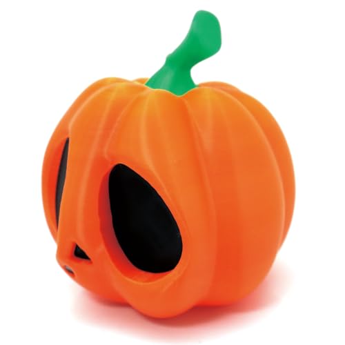 Halloween Pumpkin Desk Decor - 3D Printed Spooky Indoor & Outdoor Decoration - Variation C