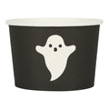 Halloween Ghost Paper Cups 9oz - Disposable Snack Bowls, 50 Pack - Ghost Variation