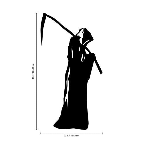 Halloween Wall Decals Grim Reaper Vinyl Sticker Removable Indoor Outdoor Decor