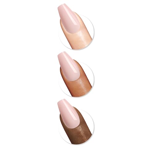 Coffin Shape Press-On Nails - Soul Pink, 30 Count, Quick & Non-Damaging Application - Variation of THIS listing