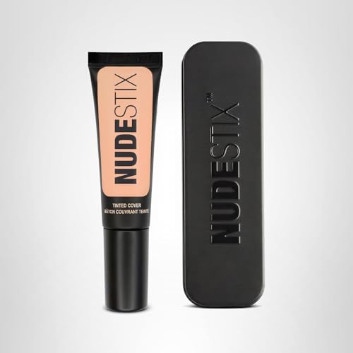 Nudestix Tinted Cover Liquid Foundation – Lightweight, Buildable Coverage for a Natural Radiant Finish | Hydrating Formula with 18 Botanical Extracts | Clean, Vegan Makeup, Shade: Nude 3.5