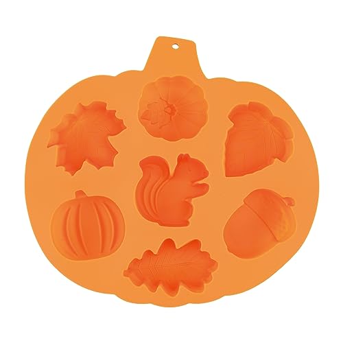 Pumpkin Cake Mold 7 Cavities Set of 2 - Fall Harvest Silicone Baking Mold