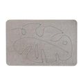 Diatomaceous Earth Bath Mat with Non-Slip Backing - Palm Pattern, Quick Dry, 26.6" x 15.3"