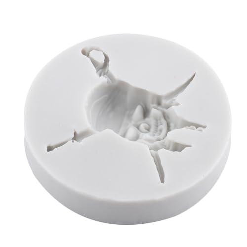 Pirate Skull & Sword Silicone Fondant Mold - Halloween Cake Decorating, Style D