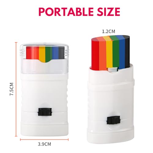 4pcs Rainbow Face Paint Sticks for Pride Celebration - Skin-Friendly Body & Face Paint