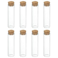 20ml Glass Bottles with Cork Stoppers Set of 8 - Clear Jars for Crafts & Wedding Decor
