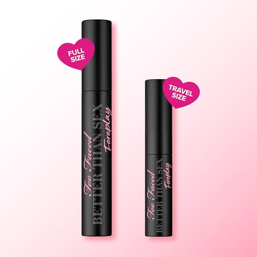 Too Faced Better Than Sex Foreplay Mascara Primer | Mascara Primer Prep, Long Lasting + Volumizing, 0.27 Fl Oz, Black