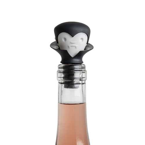 Gothic Vampire Wine Stopper & Pourer - Halloween Gift, Kitchen Accessory - Count Corkula Variation
