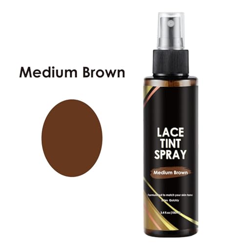 Lace Tint Spray for Wigs - Medium Brown Shade for Closures & Frontal Lace Wigs - 100ml