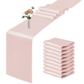 Rose Gold Satin Table Runner 12x108 Inch Pack of 10 - Wedding & Party Decor