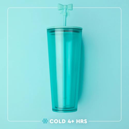 24oz Plastic Tumbler with Lid & Straw - Boo Crew Ghost Variation
