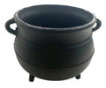 7-Inch Cast Iron Cauldron with Black Finish - Durable Witches Brew Pot