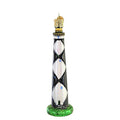 Glass Lighthouse Christmas Ornament Hand-Painted Seaside Holiday Decoration