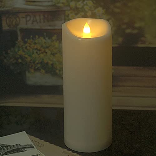 3 Pack Waterproof Flameless LED Pillar Candles with Remote Control - 4x10 Inches