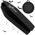 Halloween Cemetery Pop Up Coffin Prop with Cross - Life Size 60 Inch Collapsible Fake Casket for Haunted House & Party Decor