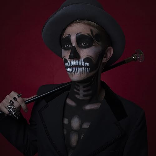 Black Face Body Hair Paint Stick - Water Based Washable Temporary Makeup for Halloween & Cosplay