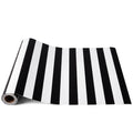 Black and White Striped Paper Table Runner 25x16 Feet for Events & Parties
