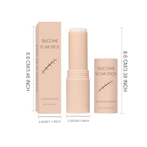 Silicone Scar Stick 2Pcs - Gentle, Lightweight & Easy to Apply for Face & Body