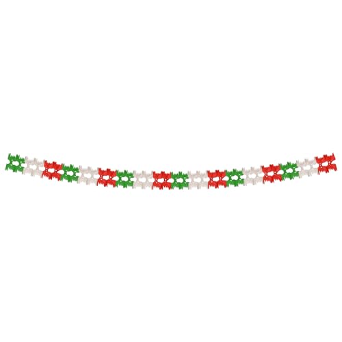 Beistle Red White Green Pageant Garland - 12 Pack Tissue Paper Decorations, 7" x 14.5 Ft, Variations of THIS listing