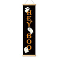 Halloween Front Door Banner - Ghost & Fall Leaves Decoration with Variation 18