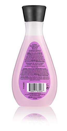 Cutex Strength-Shield Nail Polish Remover Pack of 2 - Vitamins E B5 Silk, 6.7 Fl Oz