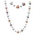 Beige Felt Ball Pumpkin Garland Halloween Fall Decor - Hand-Felted Wool, Easy Hang