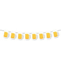 Beer Banner Party Decorations - Beer Mug Banner for Men’s Birthday Yellow