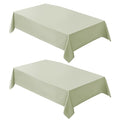 VidaFete Classic Series 2 Pack 60x120 Inch Sage Green Rectangular Tablecloth - Indoor Outdoor Use