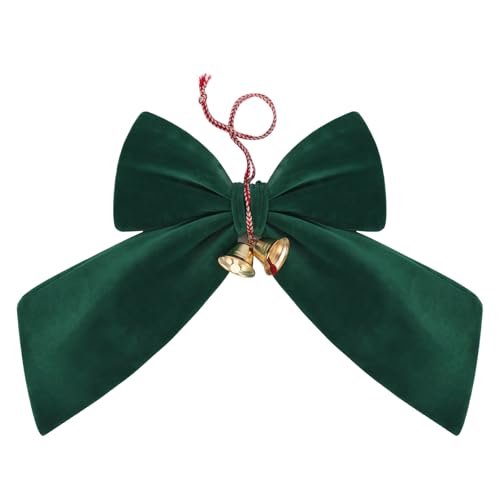 Green Christmas Bow Decorations 19.69 x 15.75 Inches for Xmas Tree Wreath Holiday Home