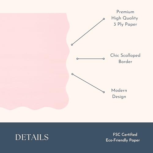 Pink Large Eco Napkins - 6.5 Inch Pack of 20 for Parties & Celebrations - Light Pink Variation