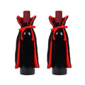 Halloween Vampire Cape Wine Bottle Covers Set for Party Decor - 2 Pieces
