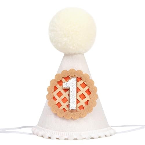Pumpkin Pie First Birthday Hat - Fall Thanksgiving Party Decor, Rustic Kids Outfit Accessory