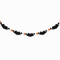 8.2ft Rustic Wood Bead Felt Bat Garland Halloween Decorations