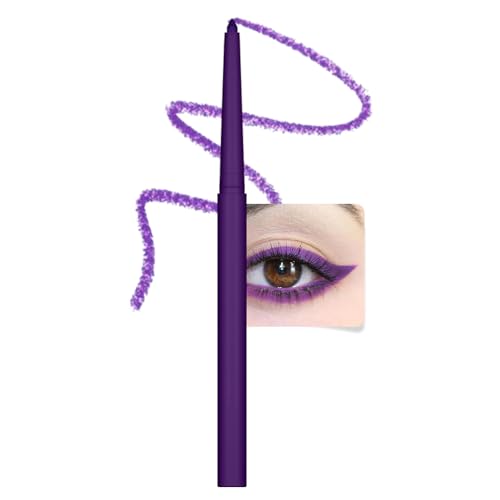 Purple Eyeliner Pencil - Dark Purple Matte Waterproof Smudge-Proof 1Pcs-09