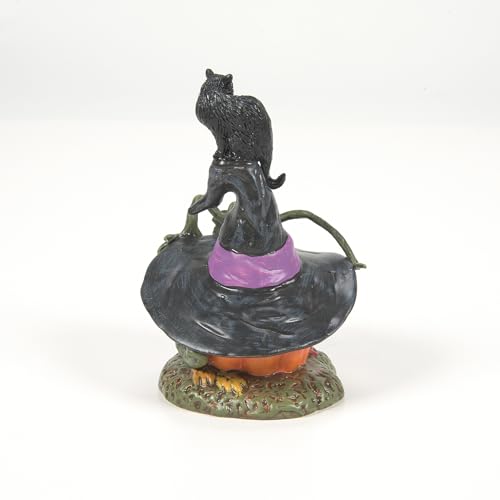 Halloween Feline Noir Cat on Pumpkin Dated Figurine - 2025 Village Accessory