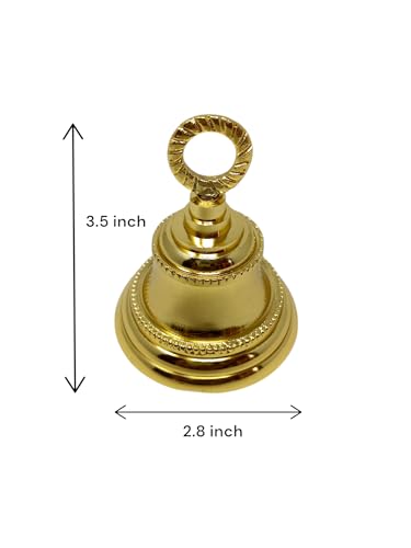 Indian Brass Bell Jingle Bell for Home Decor & Christmas Crafts - Pack of 1