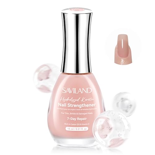 SAVILAND Nail Strengthener & Growth Serum - Nude, 0.5 Fl Oz