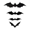 60 PCS Halloween Bat Wall Decor Stickers 3D Waterproof Black Spooky Bats