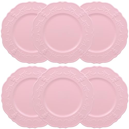 Pink Charger Plates Set - 13 Inch Dinnerware for Weddings & Parties - Variation Pink HB